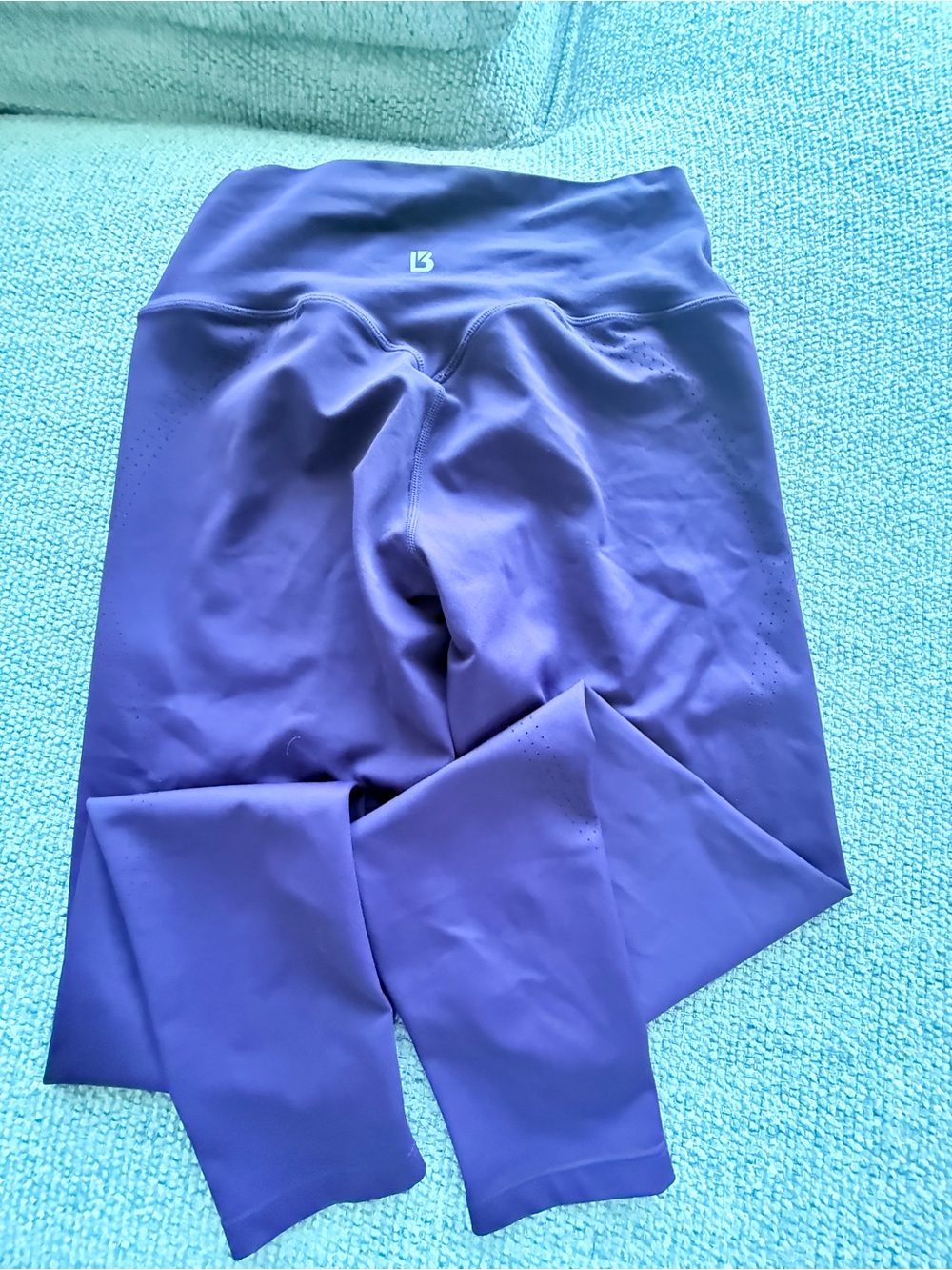 BuffBunny Deep Purple Leggings with White Logo